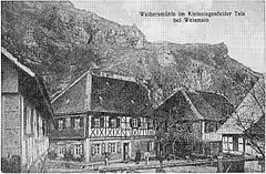 Der Landgasthof Zur Forelle im Zustand vor seinem Neubau im Jahr 1920