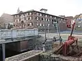 Mühlenspeicher an der Tollense mit Weihnachtsschmuck