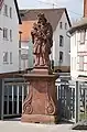 Statue des Brückenheiligen Nepomuk (1753) in Weilbach