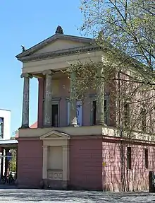 Sockelgeschoss mit Putzquaderung, 1859–1860 (Weimar, Goetheplatz 12, Lesemuseum)