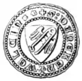 Siegel des Deneken Welcin, Knappe 1379