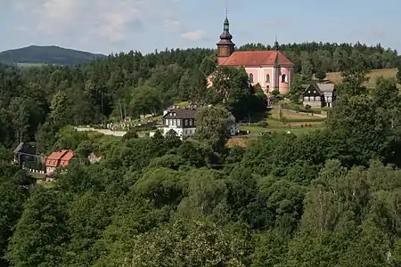 Srbska Kamenice, Kirche St. Wenzel