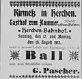 Anzeige aus der Eitorfer Zeitung von 1913