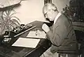 Werner Wemheuer bei der Arbeit an einer Partitur
