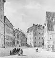 An der Westenriederstraße 7 (vorletztes Haus links) befand sich von 1826 bis 1887 die Métivier-Synagoge
