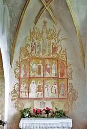 Der gemalte gotische Nothelfer-Altar