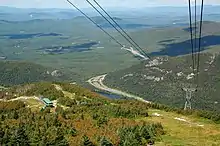 Blick vom Cannon Mountain nach Nordosten auf den Profile Lake