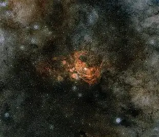 Aufnahme des Emissionsnebels als Teil der Digitized Sky Survey