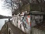 Widerlager der ehemaligen Brücke am Kanalnordufer 2009