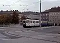 Einige Triebwagen trugen in den 1970er Jahren auffällige Werbelackierungen