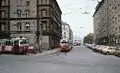 Ausfahrt Seite Vorgartenstraße, Blick in die Walcherstraße (1979)
