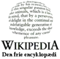 Erstes Logo der dänischen Wikipedia von 2003