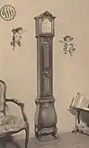 links: Standuhr Aachen-Lütticher Barock, ab 1952rechts: Sekretär Aachen-Lütticher Barock, ab 1952