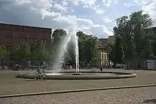 Blick nach Südwesten mitEinmündung der Zeppelinstraße
