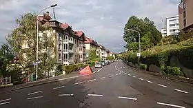 Blick von Westen in die Wildeggstrasse