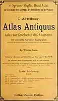 Atlas Antiquus, 1. Lieferung, Titelblatt.