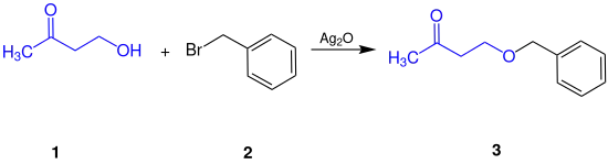 Williamson-Ethersynthese mit Silberoxid Reaktionsschema