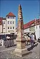 Postmeilensäule auf dem Markt