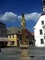 Postmeilensäule auf dem Markt