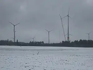 Windpark im Bau