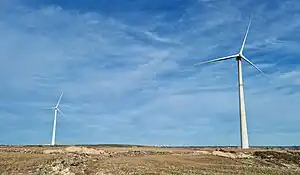 Die zwei Windkraftanlagen des Windparks Jaulin