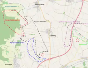 Lage des Windparks und seiner Ausbaustufen