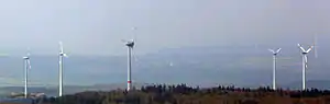 Windpark Schneebergerhof vom Donnersberg aus gesehen