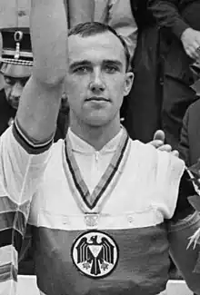 Bölke bei der Siegerehrung bei den UCI-Straßen-Weltmeisterschaften 1963