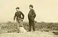 Spaziergang auf Prouts Neck. Winslow, sein Vater und Hund Sam