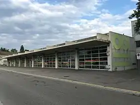 Fahrzeughalle auf dem Teuchelweiherareal