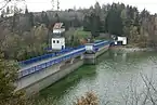 Staumauer Talsperre Wippra von oben