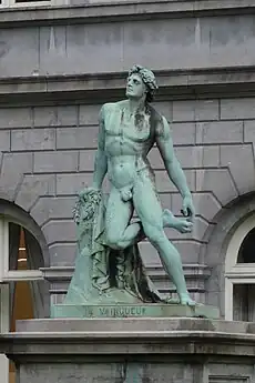 Der Sieger Bronzestatue im Garten des Palastes der Akademien (Le Vainqueur – Jardin du Palais des Académies) Brüssel