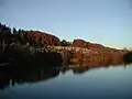 Wohlensee bei Hinterkappelen mit der Siedlung Hintere Aumatt