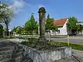 Halbmeilensäule an der B 184