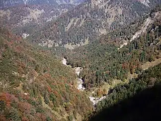 Die Wolfsschlucht von Südwesten und „halber Höhe“ aus gesehen