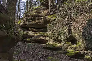Felsformation in der Wolfsschlucht