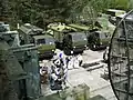Blick auf die mobile Ausstellungstechnik