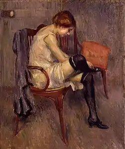„Frau, Schuh ausziehend“, 1910