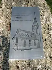 Infotafel ehemalige Pfarrkirche St. Martin