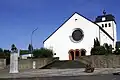 Pfarrkirche mit Martins-Standbild