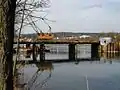 Hochrheinbrücke bei Laufenburg während des Baus im März 2003