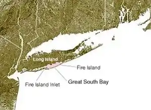 Karte von Great South Bay