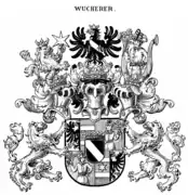 Freiherrliches Wappen von 1734 in Siebmachers Wappenbüchern