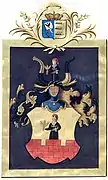 Wappen derer von Wucherer 1806 im württembergischen Adelsbrief