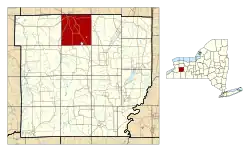 Lage von Attica im Wyoming County