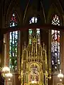 Glasfenster von Wyspiański im Chorraum der Franziskanerkirche