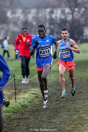 Aras Kaya bei einem Crosslauf in Edinburgh im Jahr 2018