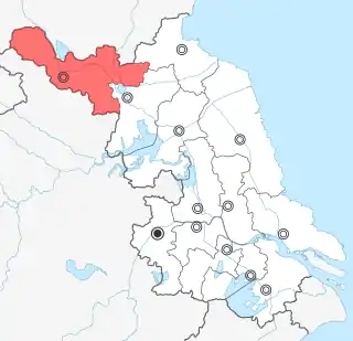 Lage Xuzhous in Jiangsu