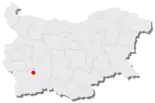 Karte von Bulgarien, Position von Jakoruda hervorgehoben