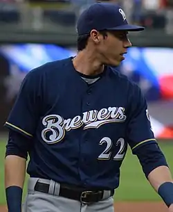 Yelich 2018 als Spieler der Milwaukee Brewers